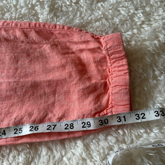 Athleta Retreat Linen Jogger Pant in Sunset Glow Peach 531704 Size 8T Tall NEW - Picture 7 of 11